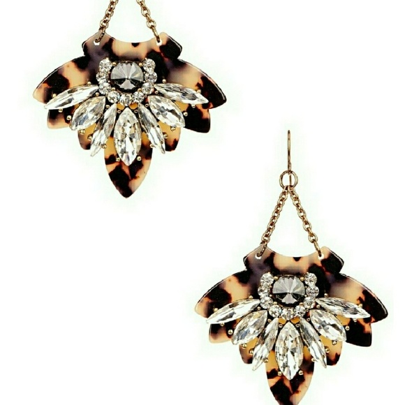 Tortoise Shell Earrings - Picture 2 of 2